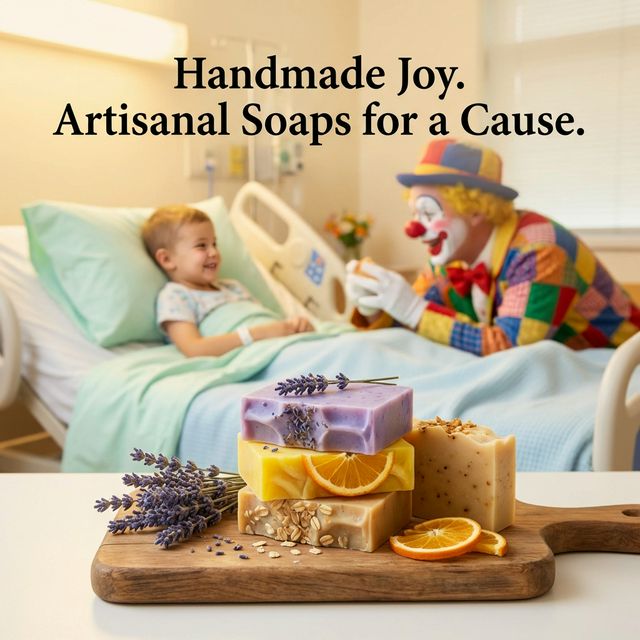 Jabones artesanales con ambiente alegre hospitalario